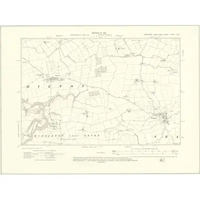 1913 Map of Yorkshire XXVIII.NW, 1919 Print