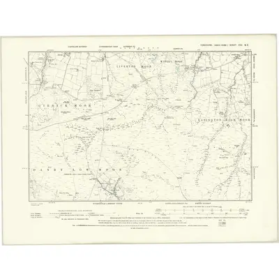 1892 Map of Yorkshire XXX.NE, 1895 Print
