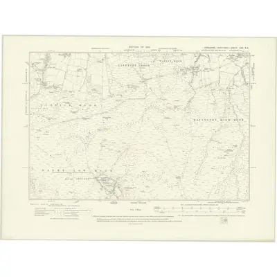 1911 Map of Yorkshire XXX.NE, 1919 Print
