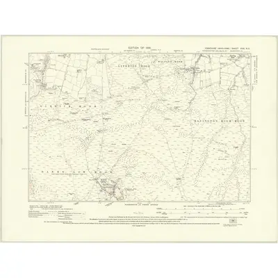 1927 Map of Yorkshire XXX.NE, 1930 Print