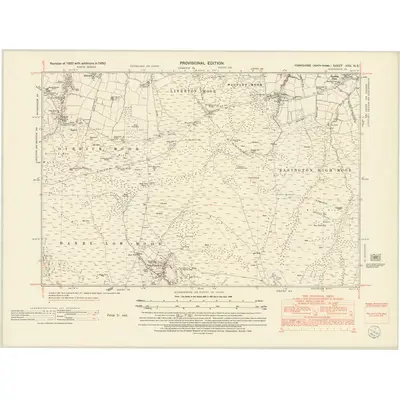1950 Map of Yorkshire XXX.NE, 1953 Print