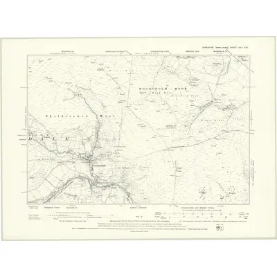 1892 Map of Yorkshire XXX.NW, 1895 Print