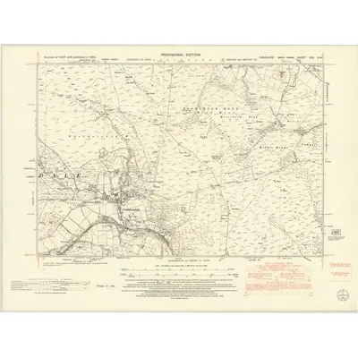 1950 Map of Yorkshire XXX.NW, 1952 Print