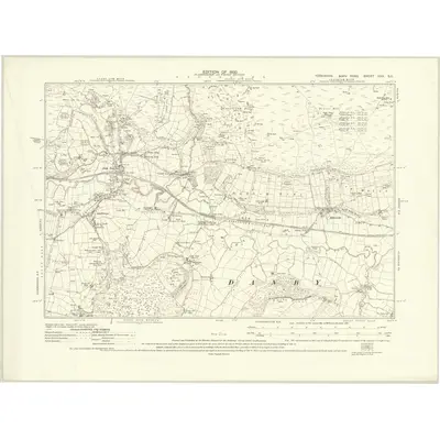 1927 Map of Yorkshire XXX.SE, 1930 Print