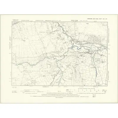 1892 Map of Yorkshire XXX.SW, 1895 Print