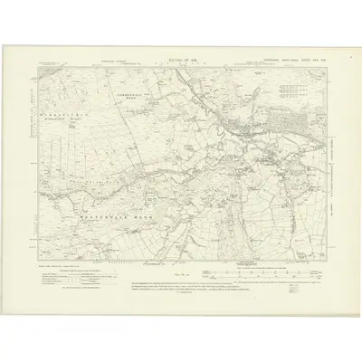 1911 Map of Yorkshire XXX.SW, 1919 Print