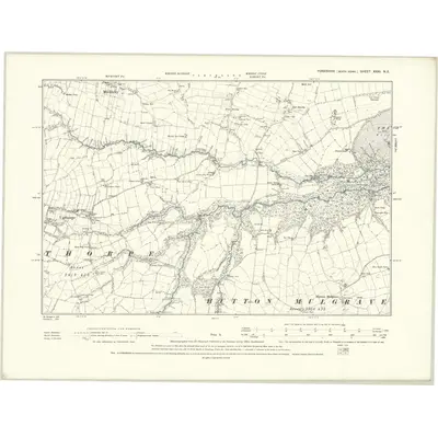 1893 Map of Yorkshire XXXI.NE, 1895 Print