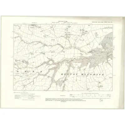 1910 Map of Yorkshire XXXI.NE, 1919 Print