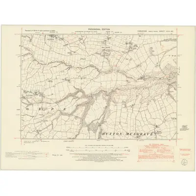 1950 Map of Yorkshire XXXI.NE, 1953 Print