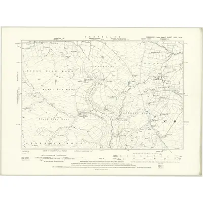 1893 Map of Yorkshire XXXI.NW, 1895 Print
