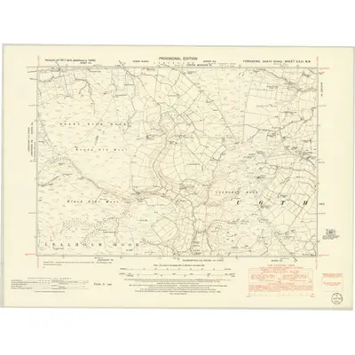 1950 Map of Yorkshire XXXI.NW, 1952 Print