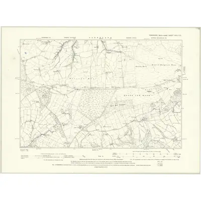 1892 Map of Yorkshire XXXI.SE, 1895 Print