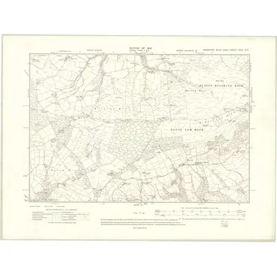 1910 Map of Yorkshire XXXI.SE, 1914 Print