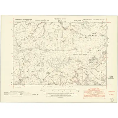 1950 Map of Yorkshire XXXI.SE, 1952 Print