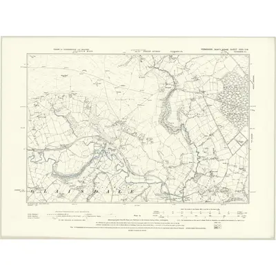 1892 Map of Yorkshire XXXI.SW, 1895 Print