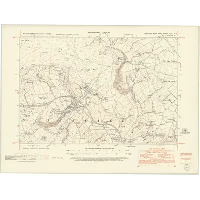 1950 Map of Yorkshire XXXI.SW, 1952 Print