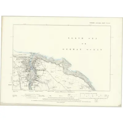1891 Map of Yorkshire XXXII.NE, 1895 Print