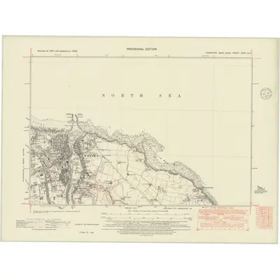 1938 Map of Yorkshire XXXII.NE, 1948 Print