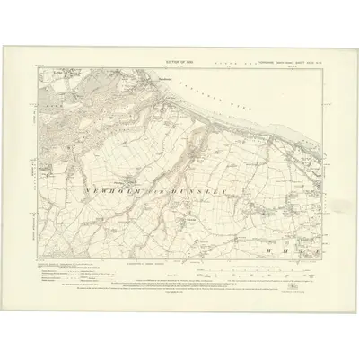 1927 Map of Yorkshire XXXII.NW, 1930 Print