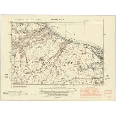 1950 Map of Yorkshire XXXII.NW, 1952 Print