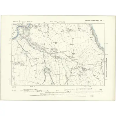 1892 Map of Yorkshire XXXII.SE, 1895 Print