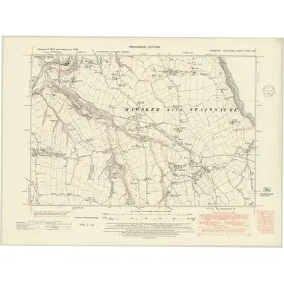 1938 Map of Yorkshire XXXII.SE, 1948 Print