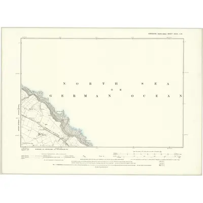 1892 Map of Yorkshire XXXIII.NW, 1895 Print