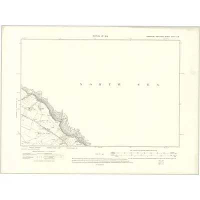 1910 Map of Yorkshire XXXIII.NW, 1914 Print