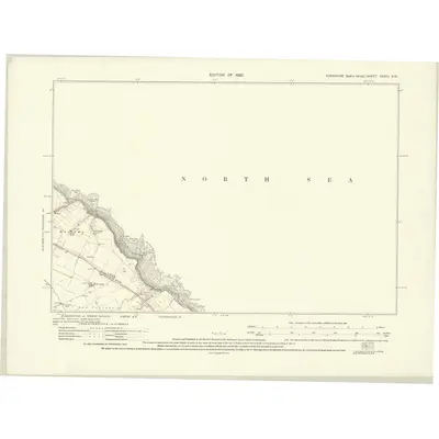 1927 Map of Yorkshire XXXIII.NW, 1930 Print