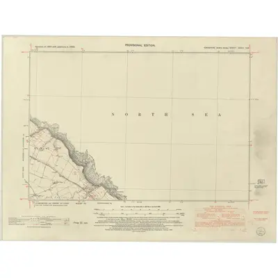 1950 Map of Yorkshire XXXIII.NW, 1952 Print