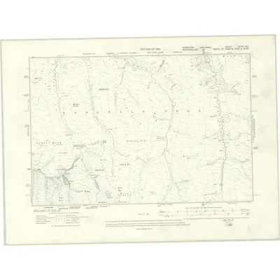 1907 Map of Yorkshire XXXIV.SE, 1910 Print