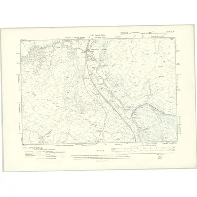 1907 Map of Yorkshire XXXIV.SW, 1910 Print
