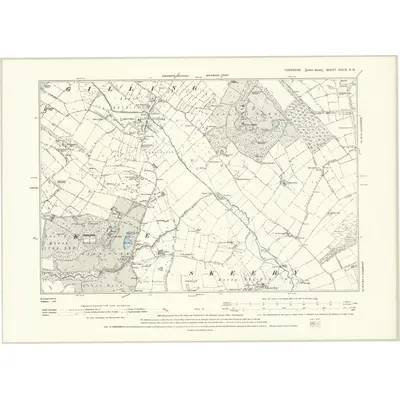 1891 Map of Yorkshire XXXIX.NW, 1895 Print