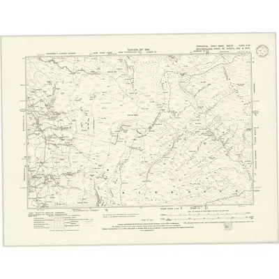 1910 Map of Yorkshire XXXV.NW, 1919 Print