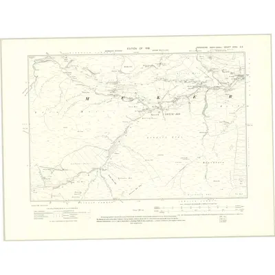 1910 Map of Yorkshire XXXV.SE, 1919 Print