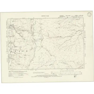 1910 Map of Yorkshire XXXV.SW, 1919 Print