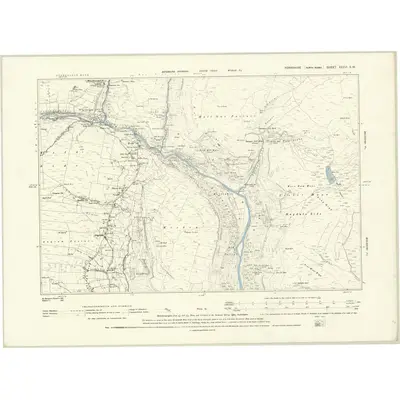 1891 Map of Yorkshire XXXVI.SW, 1895 Print