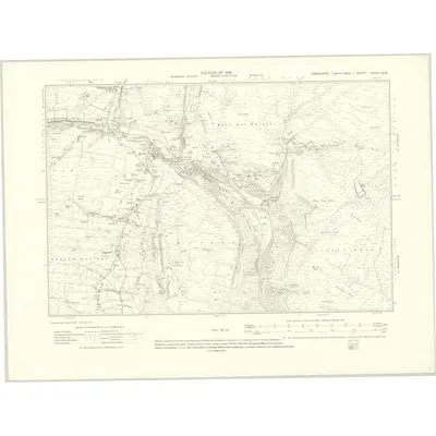 1910 Map of Yorkshire XXXVI.SW, 1919 Print
