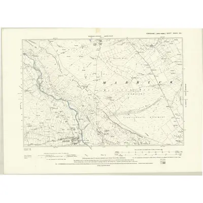 1891 Map of Yorkshire XXXVII.SE, 1895 Print