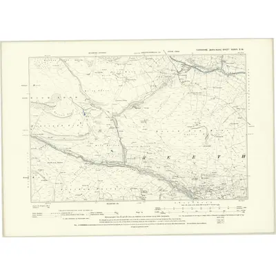 1891 Map of Yorkshire XXXVII.SW, 1895 Print