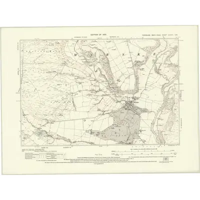 1927 Map of Yorkshire XXXVIII.SW, 1930 Print