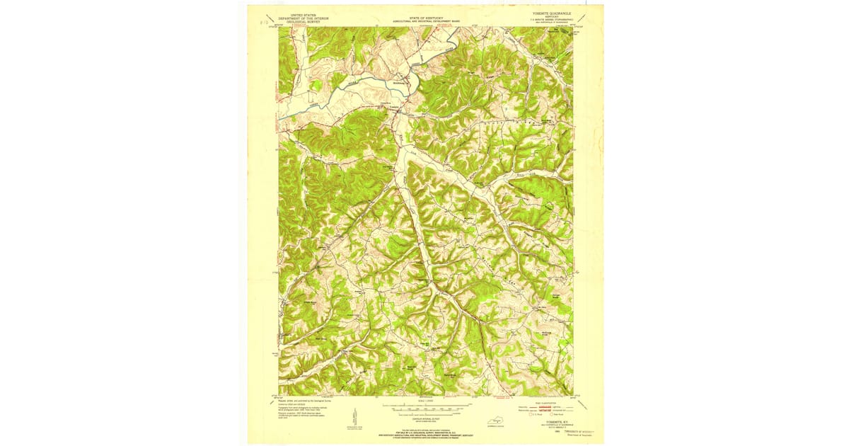 1952 Map of Yosemite, Casey County, KY — High-Res | Pastmaps