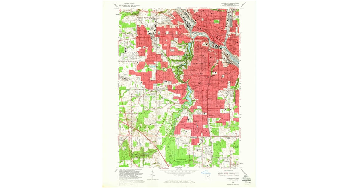 1963 Map of Youngstown, OH — High-Res | Pastmaps