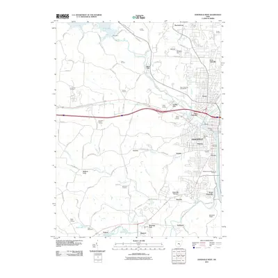 2010 Map of Zanesville West, 2010 Print