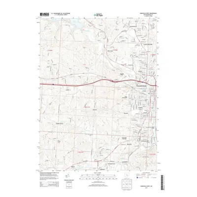2013 Map of Zanesville West, 2013 Print