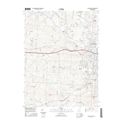 2016 Map of Zanesville West, 2016 Print