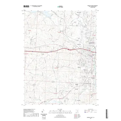 2019 Map of Zanesville West, 2019 Print