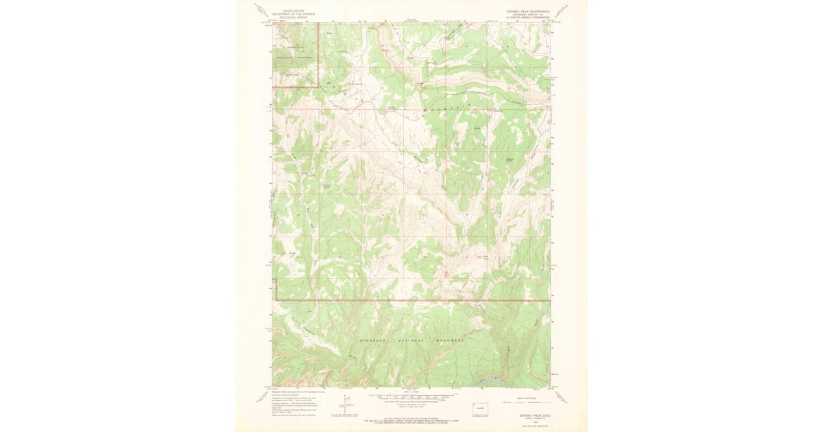 1966 Map of Zenobia Peak, Moffat County, CO — High-Res | Pastmaps