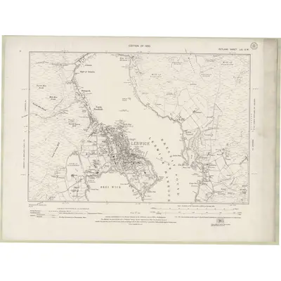 1928 Map of Zetland Sheet LIII.SW