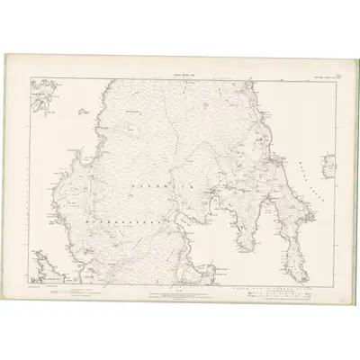 1900 Map of Zetland Sheet LXII, 1903 Print